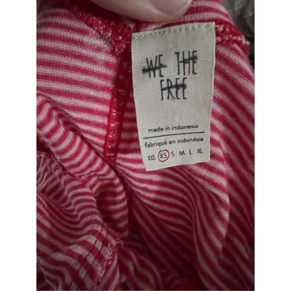 Free People Sunkissed Striped Distressed Semi Cold Shoulder Tee - Picture 3 of 3